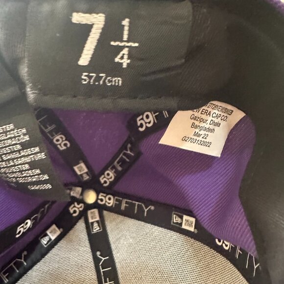 Supreme X New Era Purple Fitted Hat Size 7 1/4 57.7 cm - Picture 8 of 8